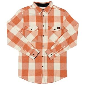 GMM GOOD MYTHICAL MORNING BUFFALO PLAID 100% COTTON FLANNEL MENS BUTTON UP SZ XL